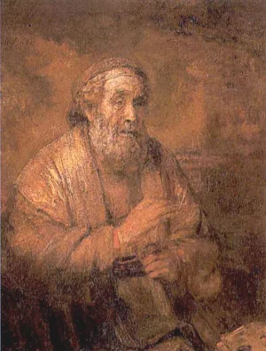 Homer painting by Rembrandt Van Rijn