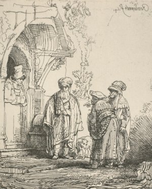 Jacob with Laban by Rembrandt Van Rijn Oil Painting
