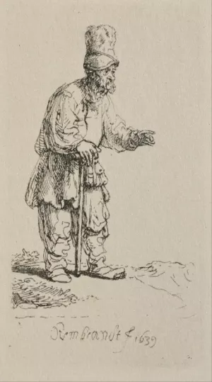 Jew with the High Cap painting by Rembrandt Van Rijn