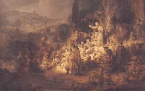 John the Baptist Preaching painting by Rembrandt Van Rijn