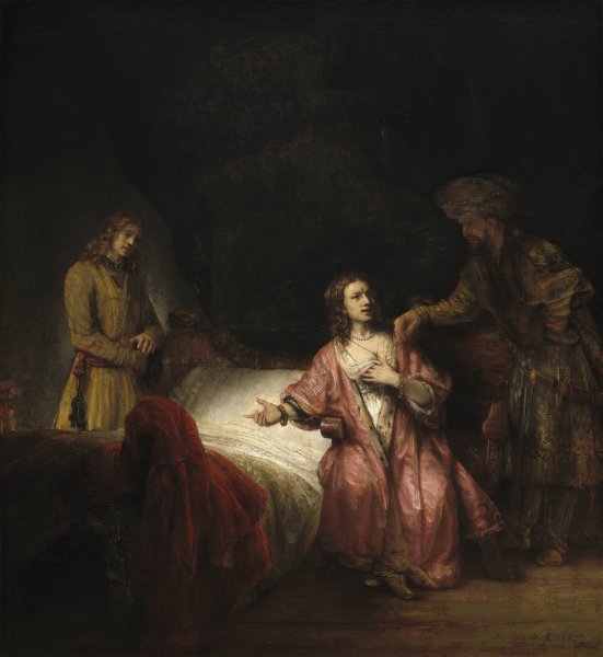 Main Product Photo of Joseph Accused by Potiphar's Wife  Painting by Rembrandt Van Rijn