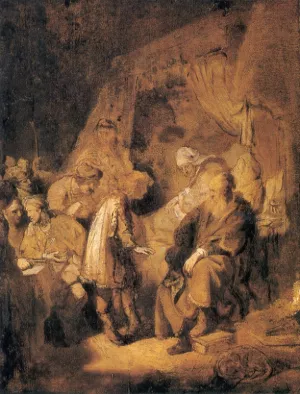 Joseph Telling His Dreams by Rembrandt Van Rijn - Oil Painting Reproduction