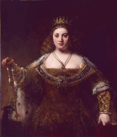 Juno by Rembrandt Van Rijn - Hand-Painted Oil Painting Reproduction