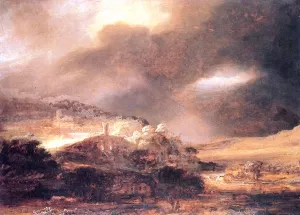 Landscape by Rembrandt Van Rijn - Oil Painting Reproduction