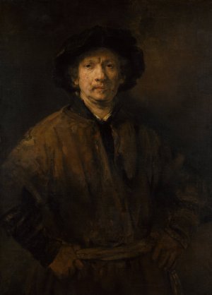Large Self-Portrait by Rembrandt Van Rijn Oil Painting