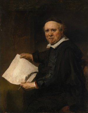 Lieven Willemsz van Coppenol by Rembrandt Van Rijn Oil Painting