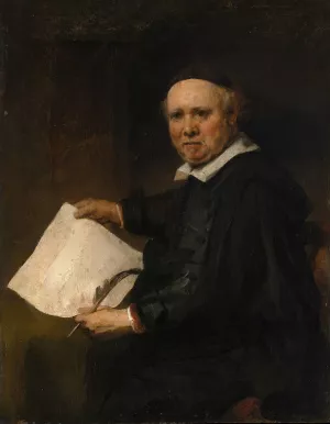 Lieven Willemsz van Coppenol by Rembrandt Van Rijn Oil Painting
