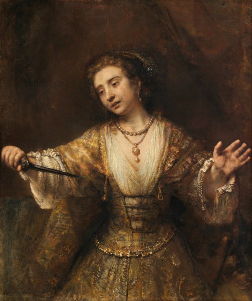 Main Product Photo of Lucretia Painting by Rembrandt Van Rijn