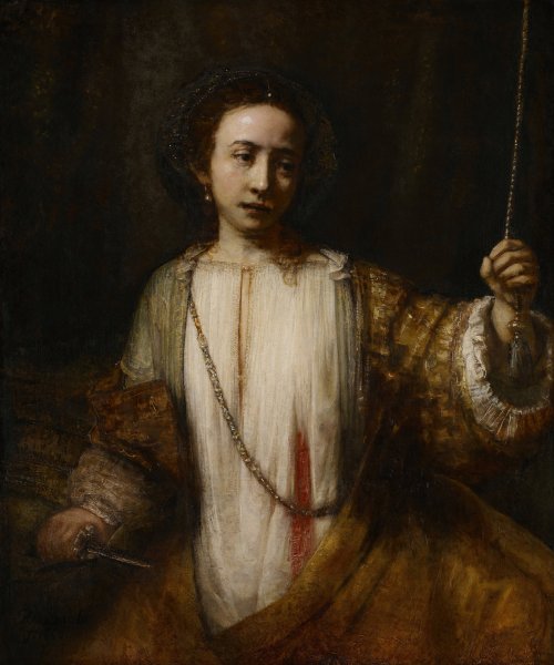 Lucretia  by Rembrandt Van Rijn - Hand-Painted Oil Painting Reproduction