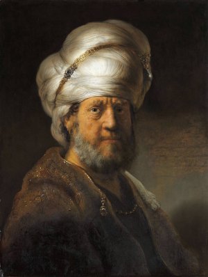 Man in Oriental Clothing by Rembrandt Van Rijn Oil Painting
