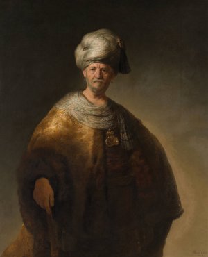 Man in Oriental Costume by Rembrandt Van Rijn Oil Painting