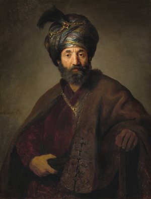 Man in Oriental Costume by Rembrandt Van Rijn Oil Painting