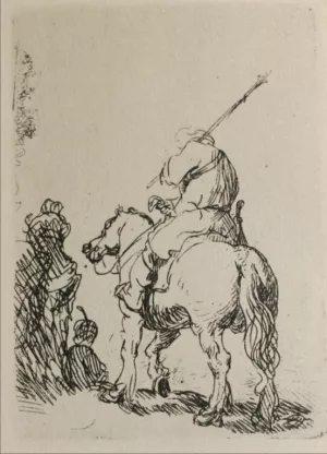 Man on Horesback by Rembrandt Van Rijn Oil Painting