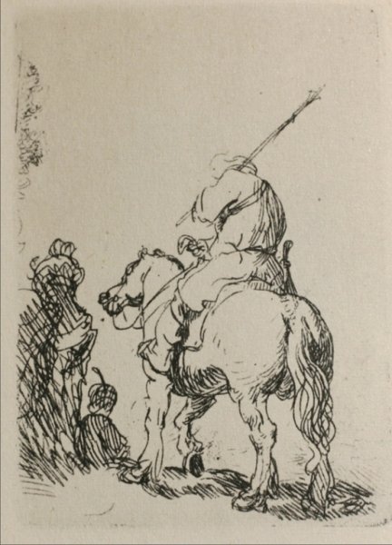Man on Horesback by Rembrandt Van Rijn - Hand-Painted Oil Painting Reproduction
