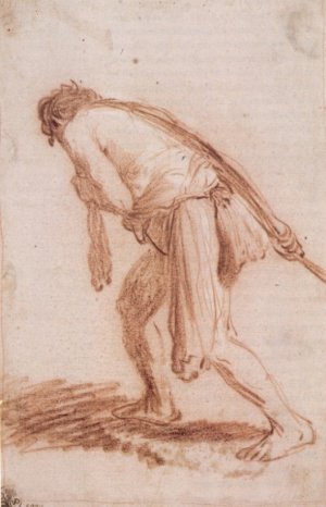 Man Pulling a Rope by Rembrandt Van Rijn Oil Painting