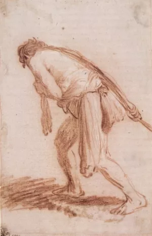 Man Pulling a Rope Oil painting by Rembrandt Van Rijn