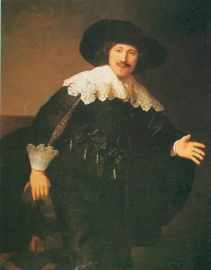 Man Standing Up by Rembrandt Van Rijn - Oil Painting Reproduction