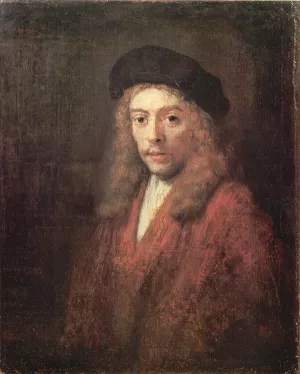 Man Wearing a Beret by Rembrandt Van Rijn - Oil Painting Reproduction