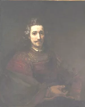 Man with a Magnfying Glass Oil painting by Rembrandt Van Rijn