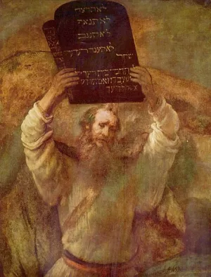Moses painting by Rembrandt Van Rijn