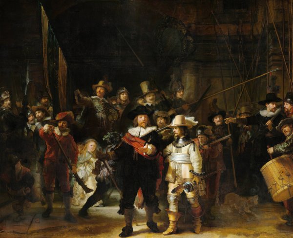 Main Product Photo of Night Watch, Militia Company of District II under the Command of Captain Frans Banninck Cocq  Painting by Rembrandt Van Rijn