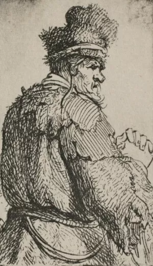 Old Man Seen from Behind by Rembrandt Van Rijn - Oil Painting Reproduction