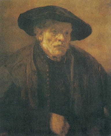 Main Product Photo of Old Man with a Beret Painting by Rembrandt Van Rijn