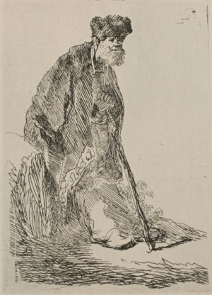 Old Man with a Bushy Beard Oil painting by Rembrandt Van Rijn