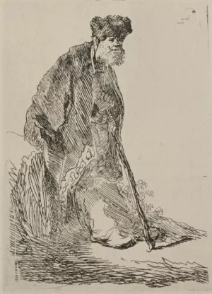 Old Man with a Bushy Beard Oil painting by Rembrandt Van Rijn