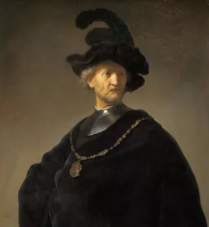 Old Man with a Gold Chain by Rembrandt Van Rijn Oil Painting