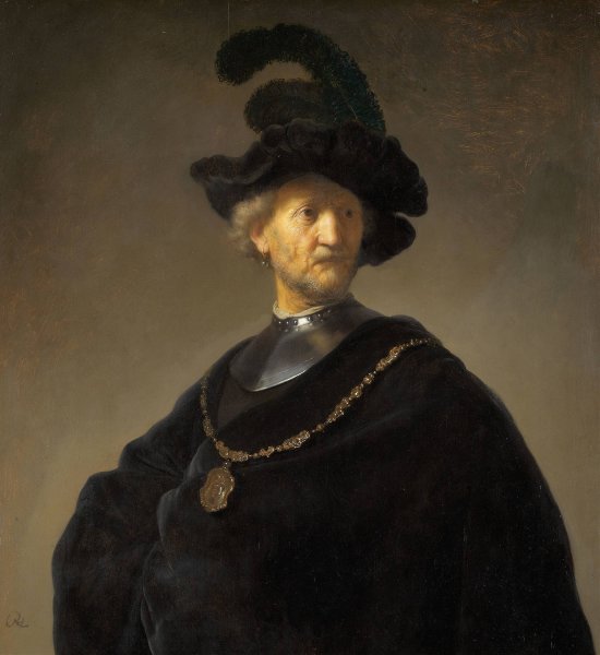 Old Man with a Gold Chain  by Rembrandt Van Rijn - Hand-Painted Oil Painting Reproduction