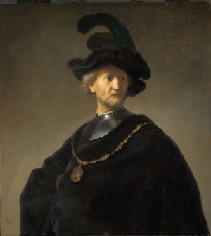 Older Man with a Black Beret by Rembrandt Van Rijn Oil Painting