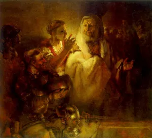 Peter Denouncing Christ by Rembrandt Van Rijn - Oil Painting Reproduction