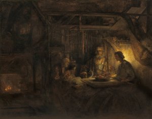 Philemon and Baucis by Rembrandt Van Rijn Oil Painting