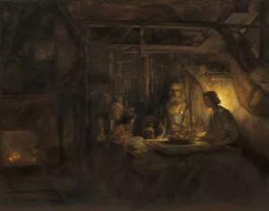 Philemon and Baucis by Rembrandt Van Rijn Oil Painting