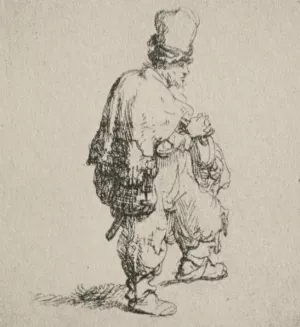 Polander Walking Towards the Right Oil painting by Rembrandt Van Rijn