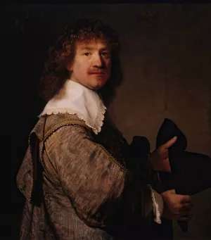 Portrait of a Man Holding a Black Hat by Rembrandt Van Rijn Oil Painting