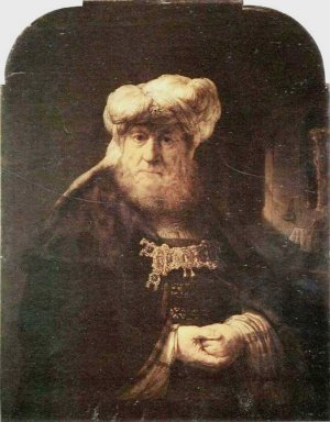Portrait of a Man in Oriental Garment by Rembrandt Van Rijn Oil Painting