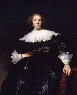 Portrait of a Seated Woman II by Rembrandt Van Rijn Oil Painting