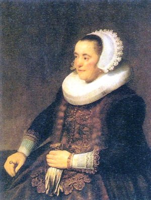 Portrait of a Seated Woman by Rembrandt Van Rijn Oil Painting