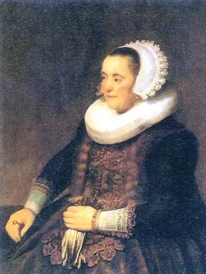Portrait of a Seated Woman by Rembrandt Van Rijn Oil Painting