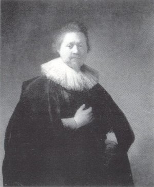 Portrait of a Standing Man by Rembrandt Van Rijn Oil Painting