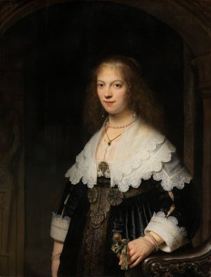 Portrait of a Woman, Possibly Maria Trip by Rembrandt Van Rijn Oil Painting