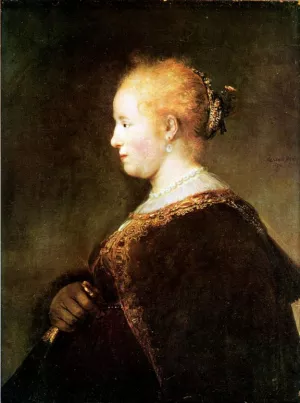 Portrait of a Young Woman by Rembrandt Van Rijn Oil Painting