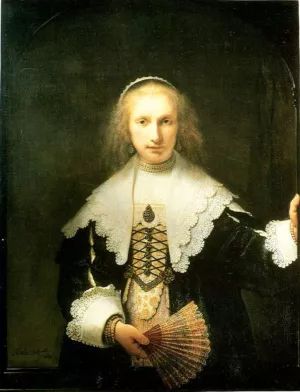Portrait of Agatha Bas by Rembrandt Van Rijn - Oil Painting Reproduction