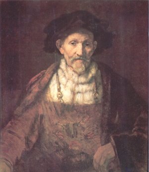 Portrait of an Old Man in Red by Rembrandt Van Rijn Oil Painting