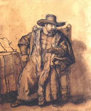 Portrait Of Cornelis Claesz painting by Rembrandt Van Rijn