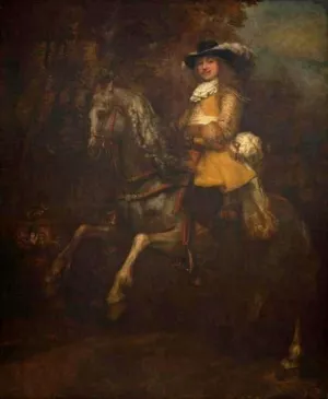 Portrait of Frederick Rihel on Horseback by Rembrandt Van Rijn Oil Painting