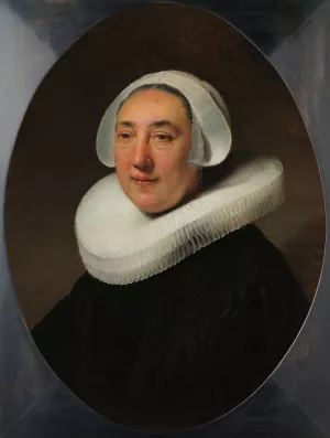 Portrait of Haesje Jacobsdr van Cleyburg by Rembrandt Van Rijn Oil Painting