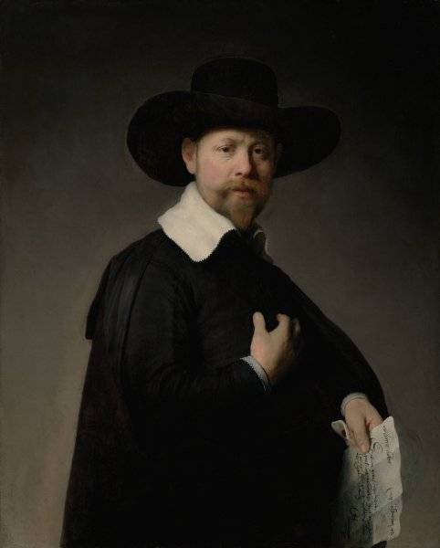 Portrait of Marten Looten  by Rembrandt Van Rijn - Hand-Painted Oil Painting Reproduction
